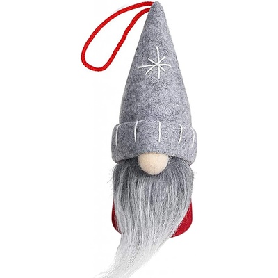 TUTUMI Vánoční skřítek šedý/červený YX053 16 cm