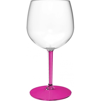 Gold Plast Plastový nerozbitný pohár na gin & tonic růžová stopka TT 580 ml