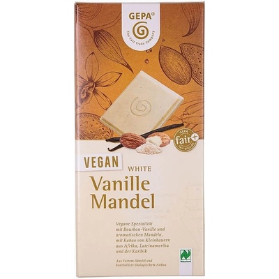 Gepa Bio vegan bílá s vanilkou a mandlemi 100 g