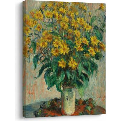 Obraz - Claude Monet, Jerusalem Artichoke Flowers, reprodukcia, jednodielny 30x40 cm