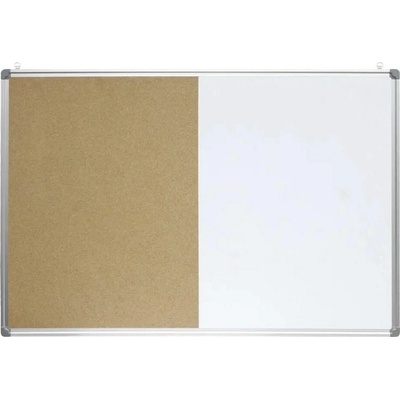 OPTIMA Kombinovaná tabuľa z korku s magnetickým hliníkovým rámom 60 × 90 cm 22385