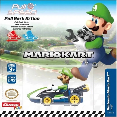 Carrera Auto Pull Speed Super Mario Luigi 1:43