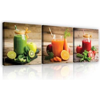 Consalnet Obraz na plátně: Smoothie - set 3ks 25x25cm