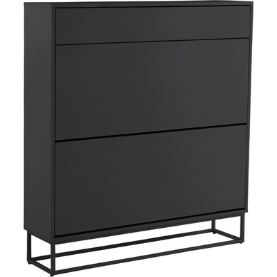 Jotex Černý lakovaný botník Lyckeby 100 x 25 cm