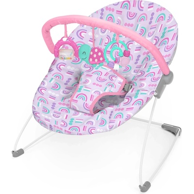 Bright Starts lehátko s hračkami Confetti Rainbow Bouncer