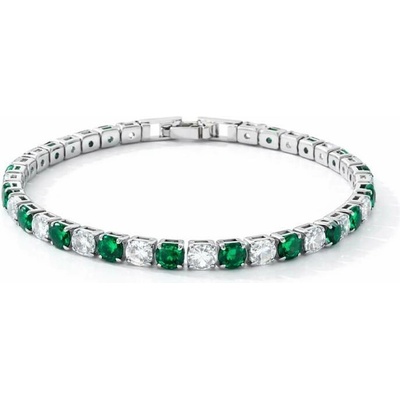 Sisi Jewelry Náramek se smaragdovými zirkony Robertina NR2321-KSB00001 Zelená 19 cm