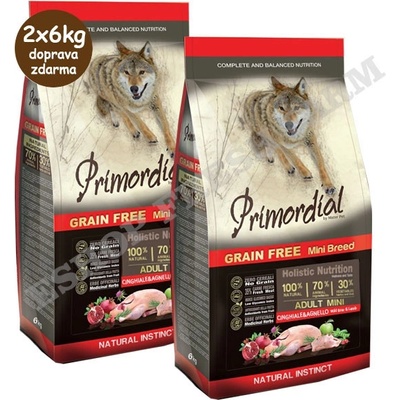 Primordial GF Adult Mini Lamb & Wild Boar 2 x 6 kg