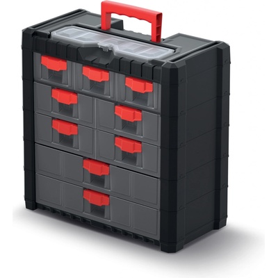 PROSPERPLAST Plastový organizér závěsný MULTICASE CARGO 400x200x392 červené úchyty