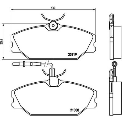 BREMBO Sada brzdových platničiek kotúčovej brzdy P68014