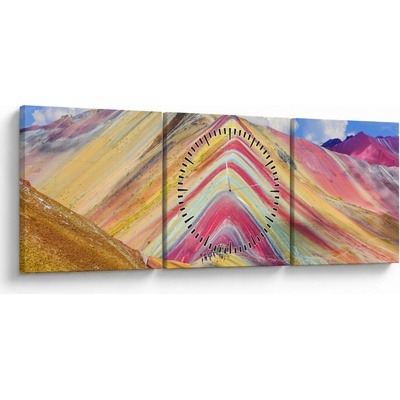 Obraz - Peru, Peru (s hodinami), trojdielne 90x30 cm s hodinami