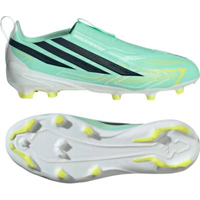 adidas F50 HYPERFAST LEAGUE LL FG JR Světle zelená Černá Bílá