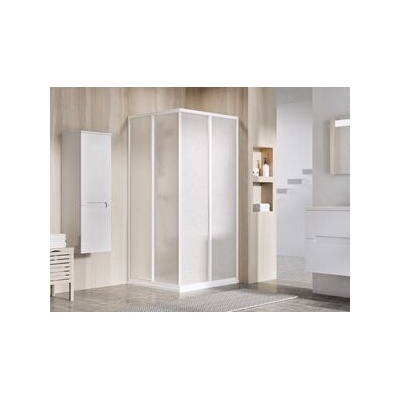 Ravak Supernova čtyřúhelníkový sprchový kout SRV2+SRV2, 80x80x195 cm, bílá, dekor pearl 14V401O211S