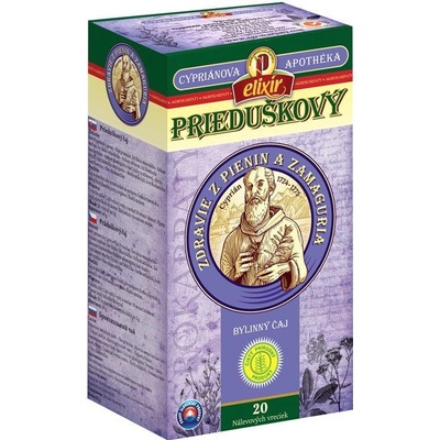 Agrokarpaty CYPRIÁN PRIEDUŠKOVÝ bylinný čaj čistý prírodný produkt 20 x 2 g