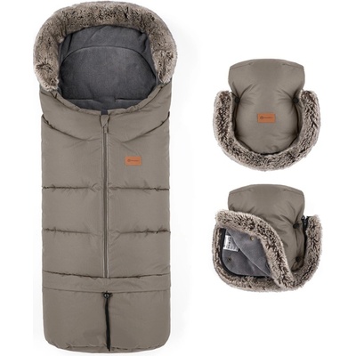 Petite&Mars Set zimný Arctic 4v1 Furry Mocha Mousse