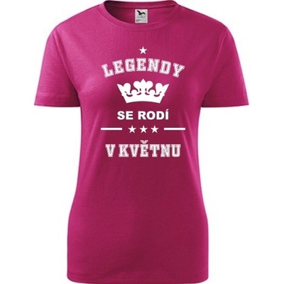 Purpurové dámské tričko Legendy se rodí v květnu dárky pro ženy – Hledejceny.cz