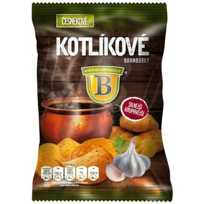 Originální hospodské brambůrky Kotlíkové brambůrky česnekové 60 g