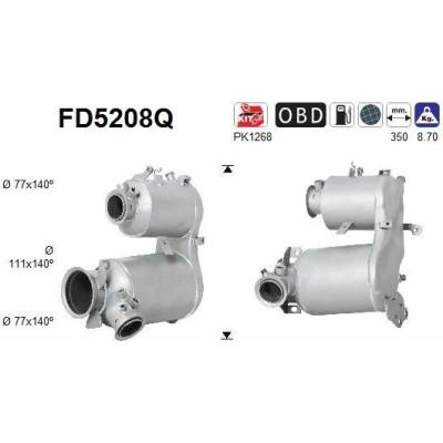 Filter sadzí pevných častíc výfukového systému AS FD5208Q