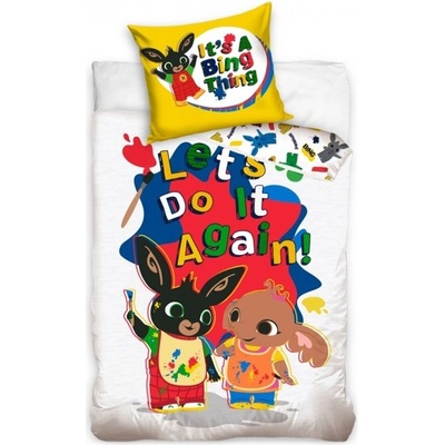 Carbotex obliečky Zajačik Bing a Sula motív maliari bavlna 70x90 140x200