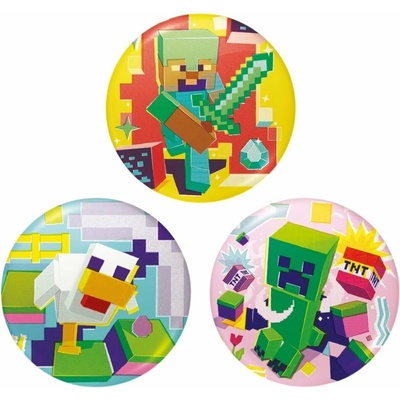 Pyramid Posters Minecraft: Characters - Odznaky 3 kusy