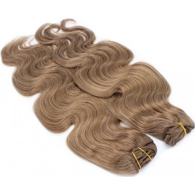 Deluxe vlnitá clip in sada 51cm - světle hnědá