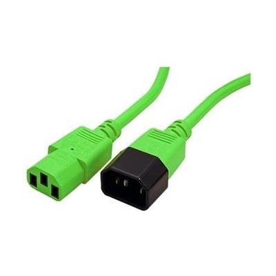 Roline Kabel síťový prodlužovací IEC320 C14 - IEC320 C13, 1,8m, zelený - 19.08.1523