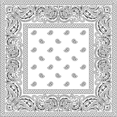 Bandana šátek White Bílá B46 Blingstar