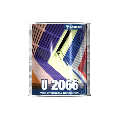 CHEMOLAK U2066 základná a vrchná farba 2v1 0,8l RAL 8003
