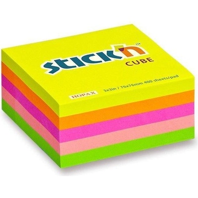 Hopax Stick'n Neon Notes vícebarevný 76 x 76 mm 400 listů – Hledejceny.cz