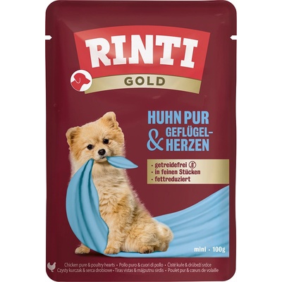 Rinti Gold kuracie a hydinové srdiečka 10 x 100 g