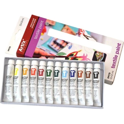 Farby na textil Artix Paints sada 12 × 12 ml