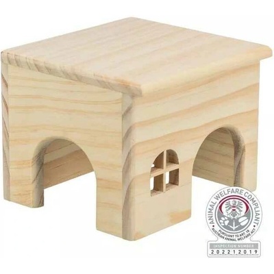 Trixie Dřevěný domek s rovnou střechou pro křečky 15 x 12 x 15 cm – Hledejceny.cz