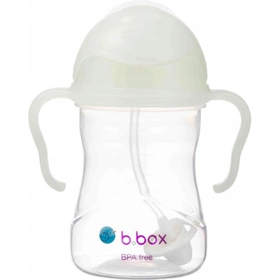 B.box Fľaša so slamkou so závažím proti vytečeniu Svietiaca v tme 240 ml