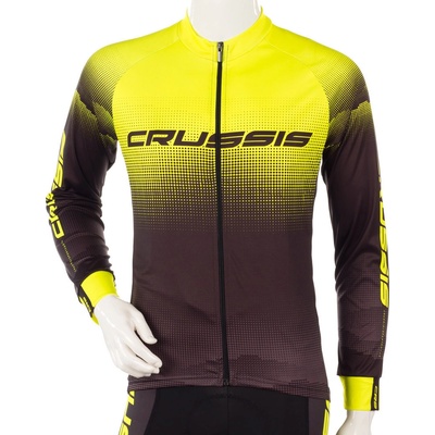 Crussis s dlhým rukávom čierna-fluo žltá