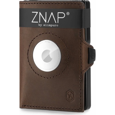 Slimpuro ZNAP Airtag Wallet ochrana RFID ZNAPAirBrown12