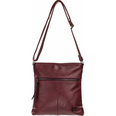 KERRY dámska crossbody koženková kabelka Bordová