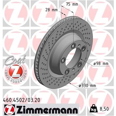 Brzdový kotúč ZIMMERMANN 460.4503.20 (460450320)