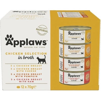 Applaws Cat Multipack konzerv kurací 12 x 70 g
