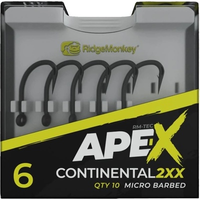 RidgeMonkey Ape-X Continental 2XX Barbed vel.4 10 ks