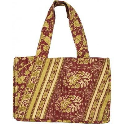 Sanu Babu Elegantní plážová taška červeno-béžová rozměr 48x13x34 + 34cm ucha Červená 34 cm cm 48 cm cm 13 cm cm