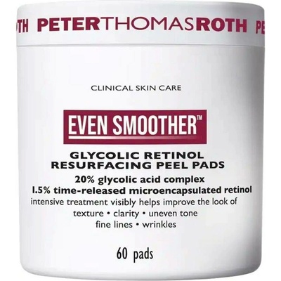 Peter Thomas Roth Even Smoother Glycolic Retinol Resurfacing peel Pads peelingové pleťové tamponky na noc 1 cps