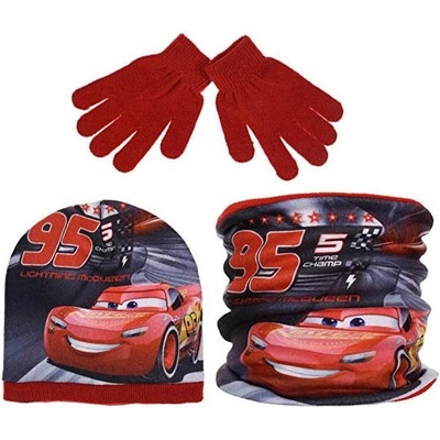 čepice a rukavice Cars ho 4262 červená