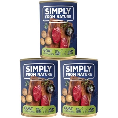 Simply From Nature Adult Kozí a brambory 3 x 400 g