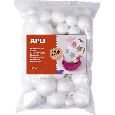 Apli Polystyrenové koule Jumbo pack různé velikosti bílá 100 ks – Hledejceny.cz
