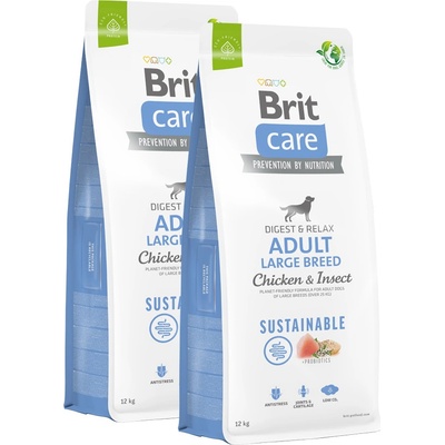 Brit Care Sustainable Adult Large Breed Chicken & Insect 2 x 12 kg – Hledejceny.cz