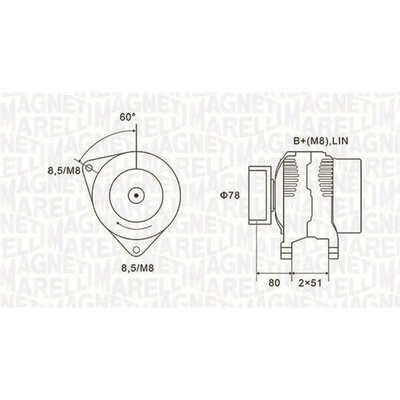 Alternátor MAGNETI MARELLI 063731919010