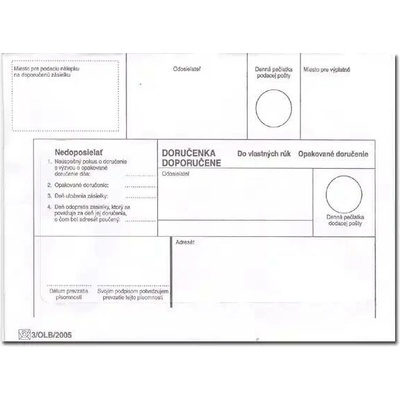 Obálky C5 DVR, opakované doručenie "Nedoposielať" KRPA 13111995