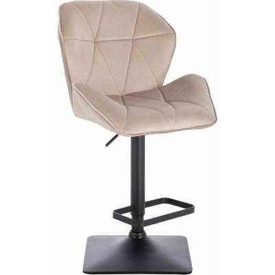 LuxuryForm Design Milano Max Velur na čiernej hranatej podstave / latte