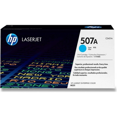 HP 507A originální tonerová kazeta azurová CE401A