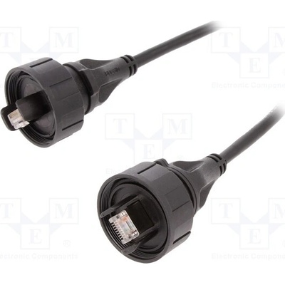Bulgin PX0898/2M00 Patch, RJ45 vidlice z obou stran, zlacený, -25÷75°C