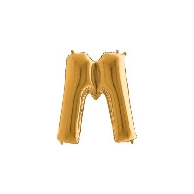 GRABO fóliový balónek PÍSMENO ZLATÉ M 102cm,40" nafukovací